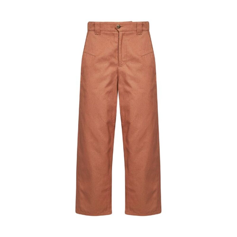 Chloé Women Blushy Pink Cotton Canvas Barrel Trousers